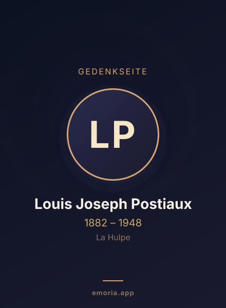Gedenkportrait von Louis Joseph Postiaux