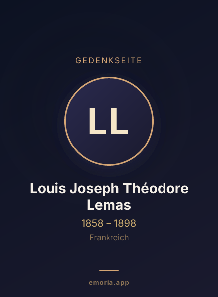 Gedenkportrait von Louis Joseph Théodore Lemas