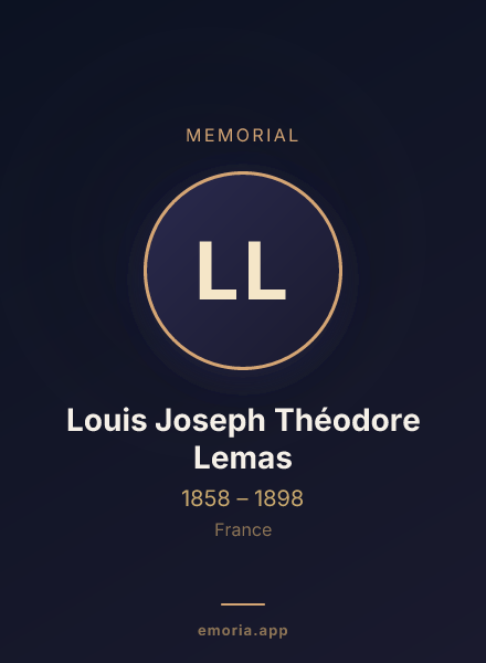 Memorial portrait of Louis Joseph Théodore Lemas