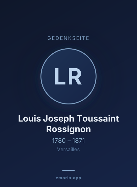 Gedenkportrait von Louis Joseph Toussaint Rossignon
