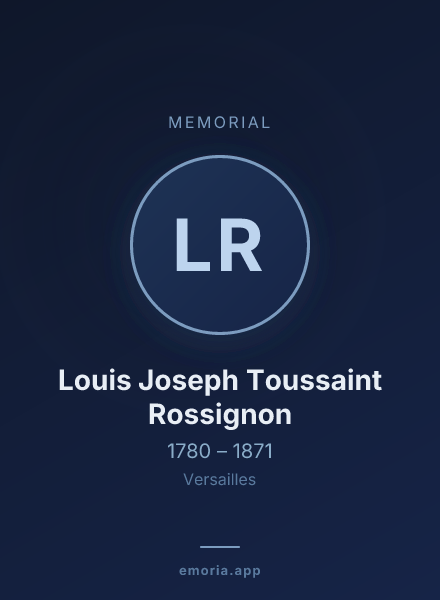 Memorial portrait of Louis Joseph Toussaint Rossignon