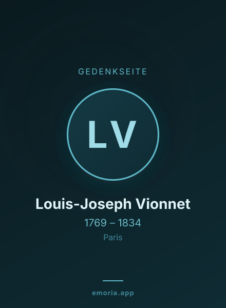 Gedenkportrait von Louis-Joseph Vionnet