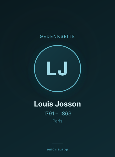 Gedenkportrait von Louis Josson