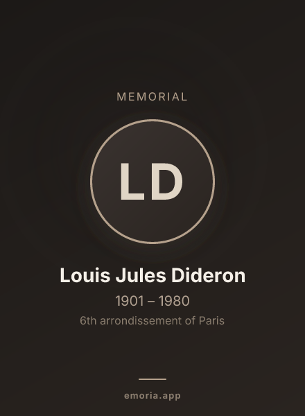 Memorial portrait of Louis Jules Dideron