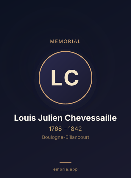 Memorial portrait of Louis Julien Chevessaille