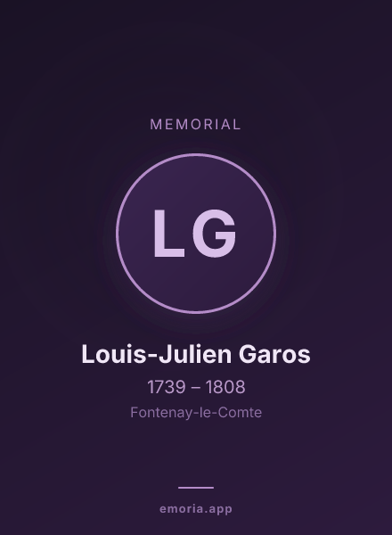 Memorial portrait of Louis-Julien Garos