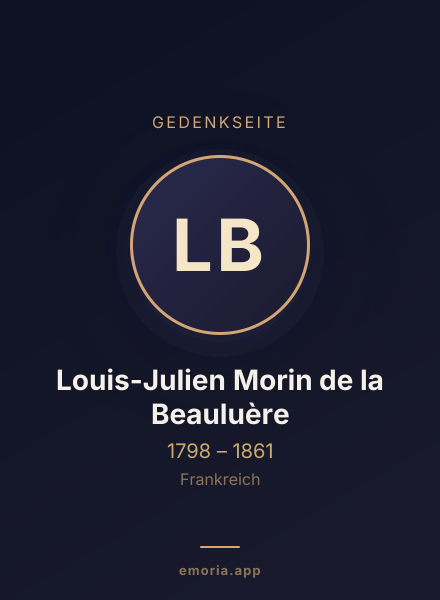Gedenkportrait von Louis-Julien Morin de la Beauluère