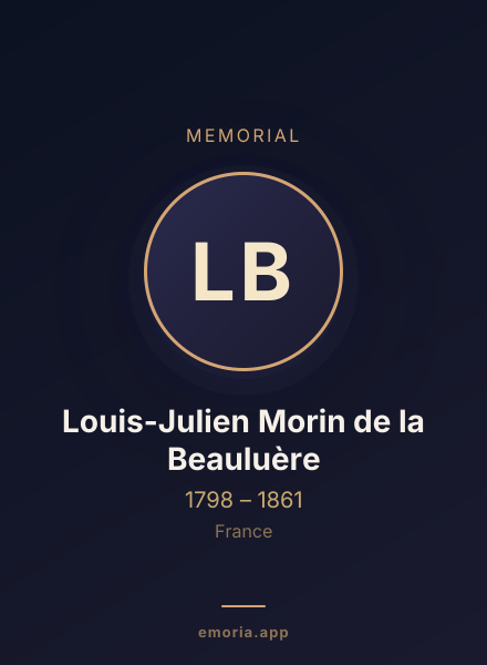 Memorial portrait of Louis-Julien Morin de la Beauluère