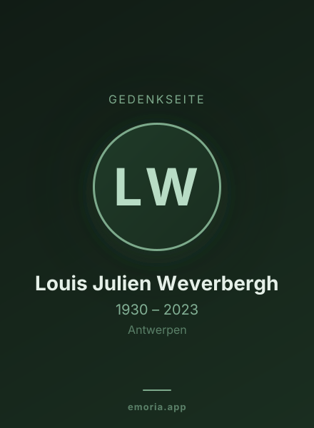 Gedenkportrait von Louis Julien Weverbergh