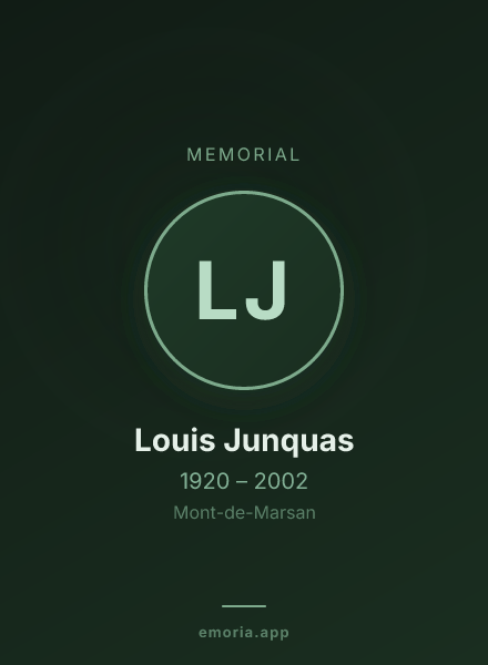 Memorial portrait of Louis Junquas