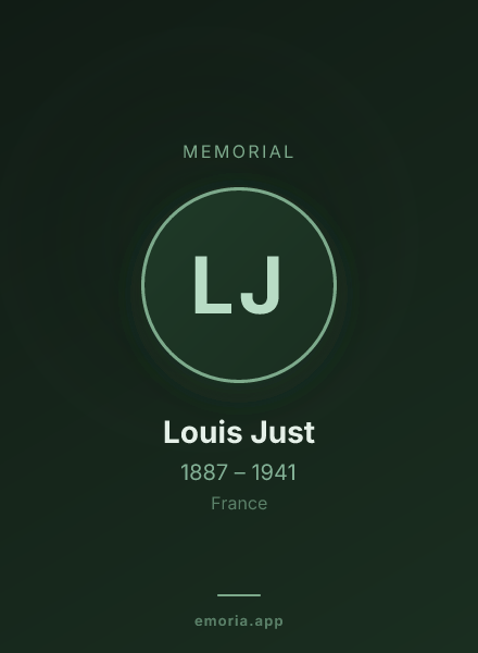 Memorial portrait of Louis Just