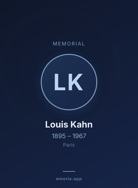 Memorial portrait of Louis Kahn