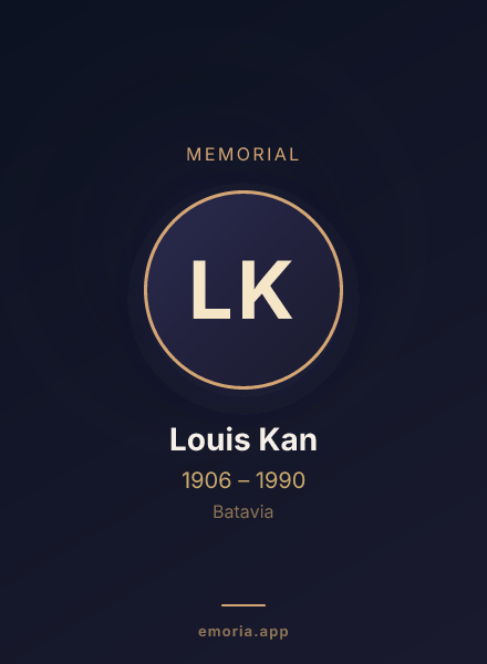 Memorial portrait of Louis Kan