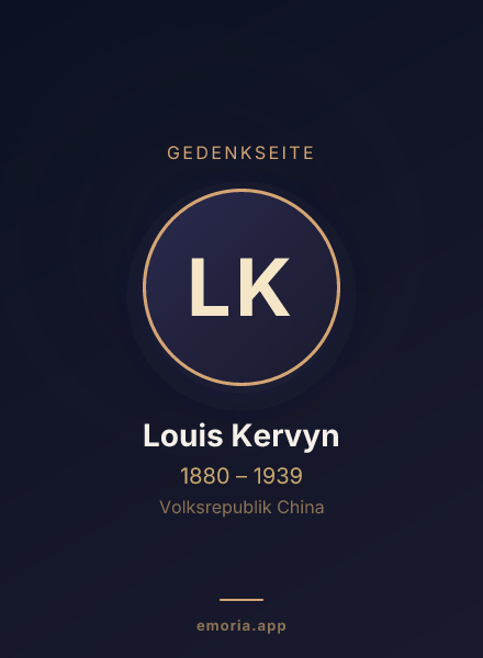 Gedenkportrait von Louis Kervyn