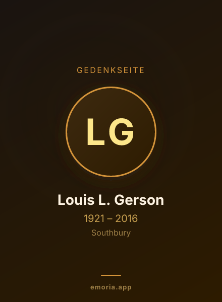 Gedenkportrait von Louis L. Gerson