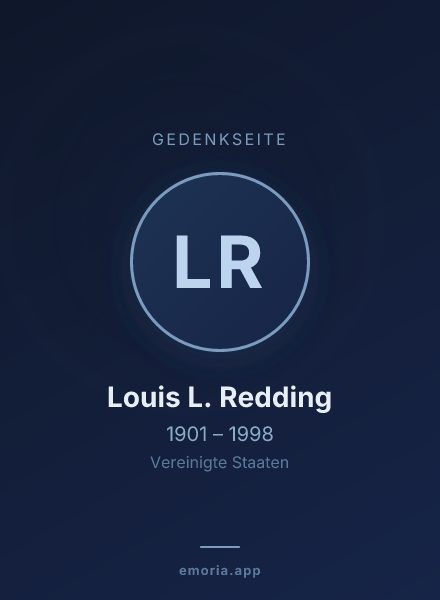 Gedenkportrait von Louis L. Redding