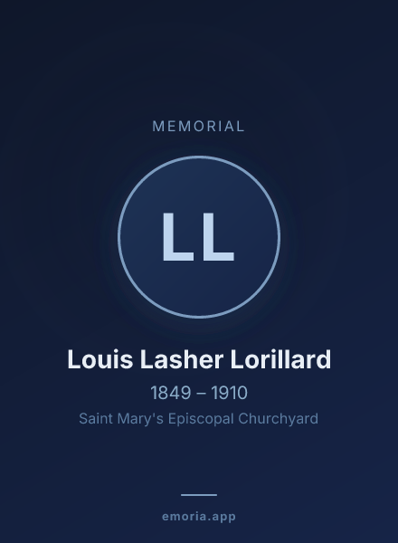 Memorial portrait of Louis Lasher Lorillard