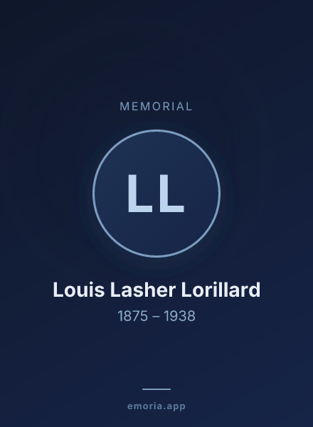 Memorial portrait of Louis Lasher Lorillard