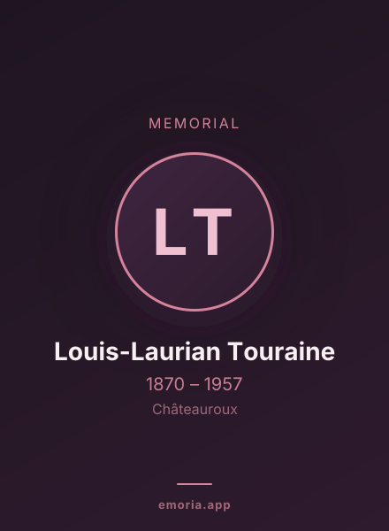 Memorial portrait of Louis-Laurian Touraine
