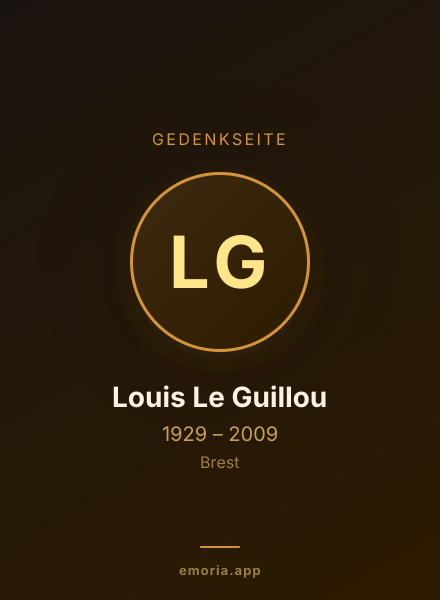 Gedenkportrait von Louis Le Guillou