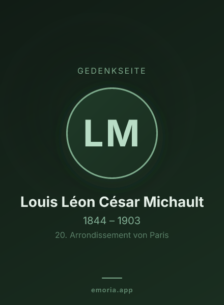 Gedenkportrait von Louis Léon César Michault