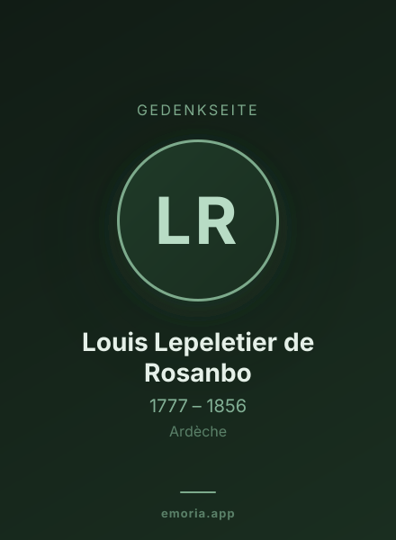 Gedenkportrait von Louis Lepeletier de Rosanbo