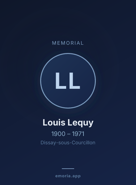 Memorial portrait of Louis Lequy