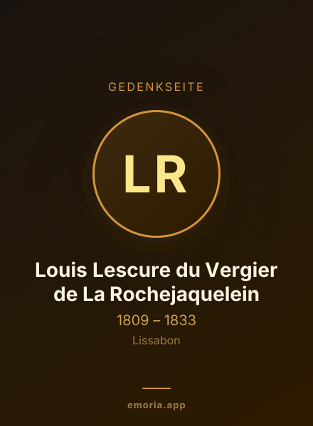 Gedenkportrait von Louis Lescure du Vergier de La Rochejaquelein
