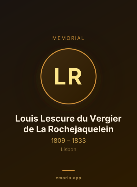 Memorial portrait of Louis Lescure du Vergier de La Rochejaquelein