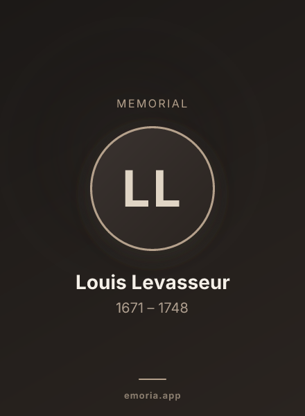 Memorial portrait of Louis Levasseur