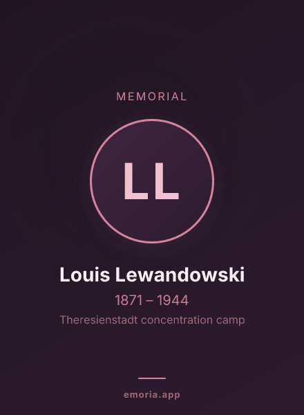 Memorial portrait of Louis Lewandowski