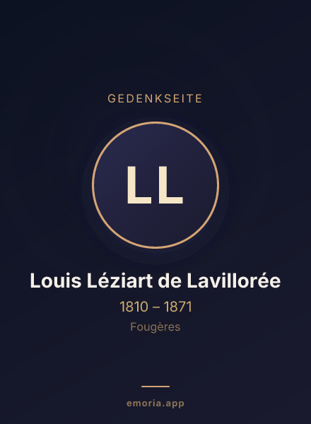 Gedenkportrait von Louis Léziart de Lavillorée
