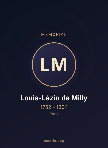 Memorial portrait of Louis-Lézin de Milly