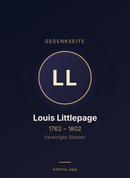 Gedenkportrait von Louis Littlepage