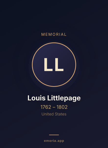 Memorial portrait of Louis Littlepage