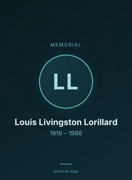 Memorial portrait of Louis Livingston Lorillard