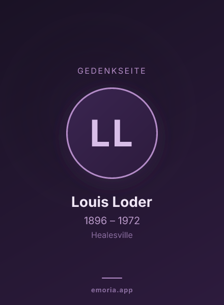 Gedenkportrait von Louis Loder