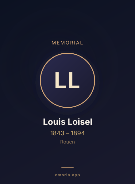 Memorial portrait of Louis Loisel