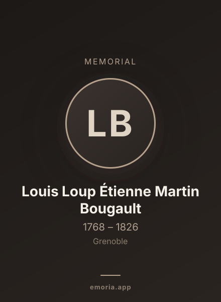 Memorial portrait of Louis Loup Étienne Martin Bougault