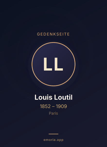 Gedenkportrait von Louis Loutil