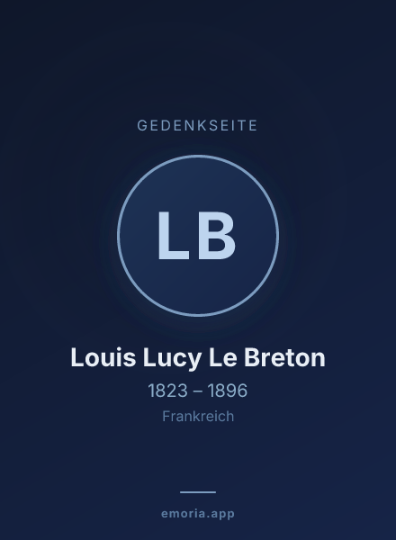 Gedenkportrait von Louis Lucy Le Breton