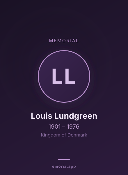 Memorial portrait of Louis Lundgreen
