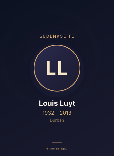 Gedenkportrait von Louis Luyt