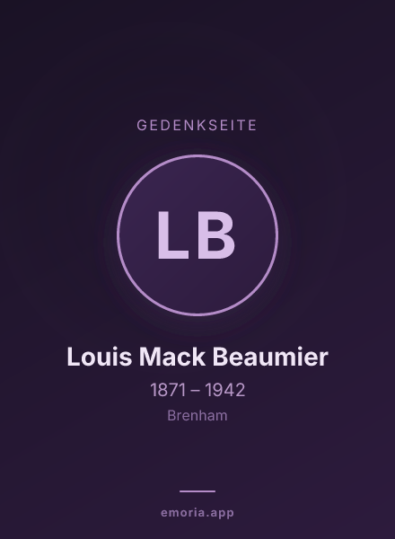 Gedenkportrait von Louis Mack Beaumier