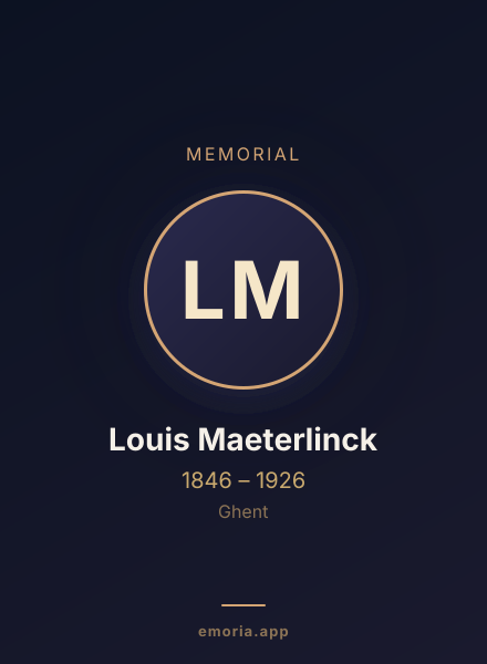 Memorial portrait of Louis Maeterlinck