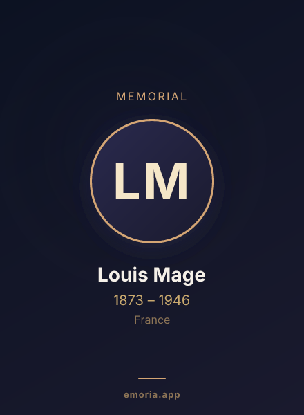 Memorial portrait of Louis Mage
