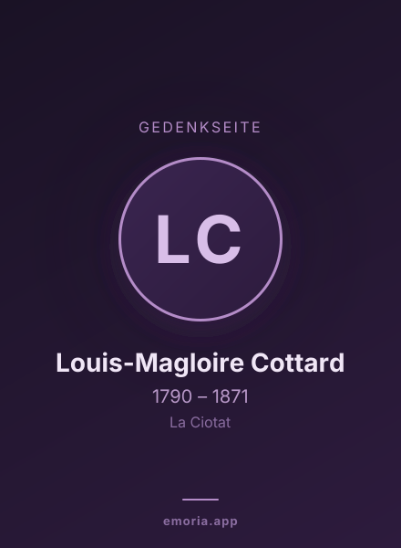 Gedenkportrait von Louis-Magloire Cottard