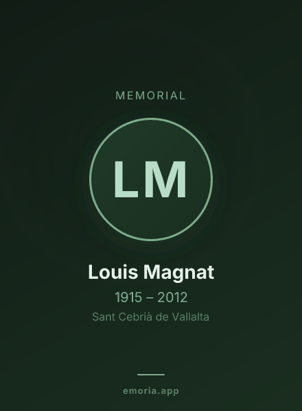 Memorial portrait of Louis Magnat