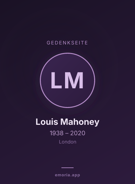 Gedenkportrait von Louis Mahoney