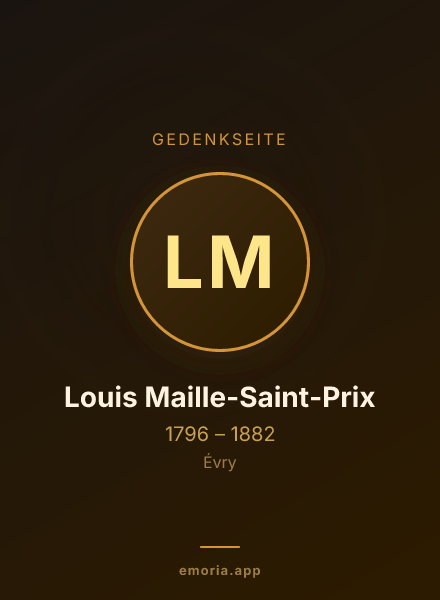 Gedenkportrait von Louis Maille-Saint-Prix